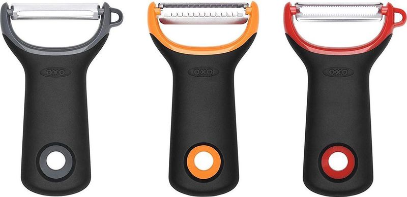 OXO 3-Delige Schil Set - Aardappelschiller - Juliennesnijder - Tomaten Dunschiller - Comfort grip - Japans RVS