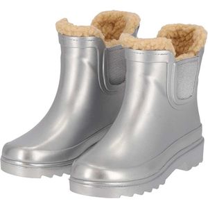 Chelsea - Regenlaarzen - Silver Metallic - Rubber - Fake Fur Voering