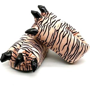 Pantoffels - Tijger Klauw - Pluche Dierensloffen - One Size Fits All