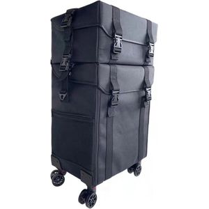 2in1 -Make up / Pedicure-trolley - Pedicure koffer - Schoonheids koffer - 100% Polyester stof - een stuk - Pedicure motor past in beide koffers - Vrij compact -voor Thuis of Mobiel gebruik of in de Kapperszaak