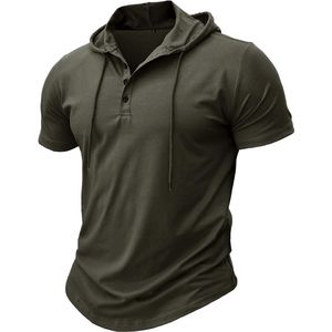 Atletische hoodie met korte mouwen voor heren - Lichte zomerpullover voor fitness en outdoor activiteiten