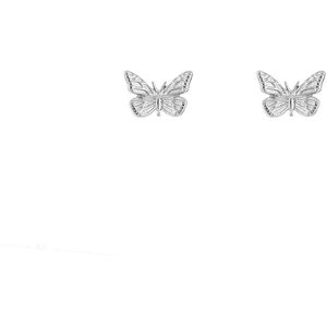Michelle - oorbellen vlinder - zilver - stainless steel - rvs - vlindertjes