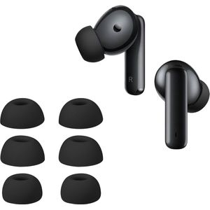 kwmobile 6x cover voor in-ear oortjes geschikt voor Huawei Freebuds 6i - Vervangende oordopjes van siliconen in zwart - 3 maten