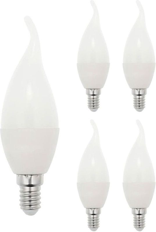 VITO LED Kaarslamp C37 E14 - 7W (vervangt 50W) - 533lm - 6400K - 220-240V - Ø37mm - Energiezuinig - 5 stuks