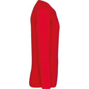 Kariban T-shirt V-hals lange mouwen K358 - Red - 3XL