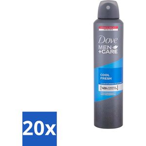 Dove - Deodorant - Spray Men+Care Cool Fresh - Verfrissend en langdurige bescherming - 250 ml - Bulkverpakking - 20 stuks