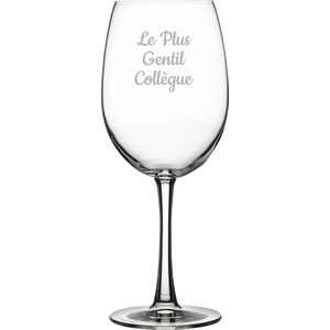 Rode wijnglas gegraveerd - 46cl - Le Plus Gentil Collègue