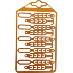 5 Mondmaskerhouders (Oranje) op hangrek - Set van 5 Mondmaskerhouders - Set van 5 Mondkapjeshouders -Mondkapjehouder - Earseaver - Voorkomt irritatie Mondkapje - Mondkapje beschermstuk - Earbuddie - Oorbescherming mondkapje - Hulpstuk mondkapje -