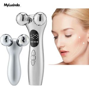 Mylucinda® - EMS Microcurrent 4D Gezichts- & Nekroller – Gezichtsversteviging & Anti-Aging Massageapparaat – Verwijdert Rimpels, Donkere Kringen & Verbetert Oogverzorging – Schoonheidstool voor Stralende Huid