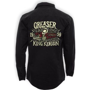 King Kerosin Shirt Greaser Car Club Black-S