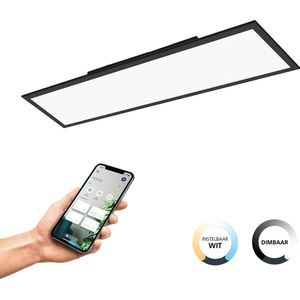EGLO connect.z Salobrena-Z Smart Plafondlamp - 120 cm - Zwart/Wit - Instelbaar wit licht - Dimbaar - Zigbee