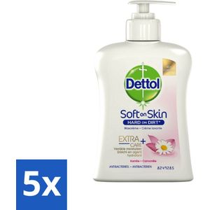 Dettol - Handzeep - Antibacterieel - Hydraterend - Kamille - 250 ml - Bulkverpakking - 5 stuks