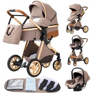 Gran Vida® - 3-in-1 Kinderwagen - Inclusief Veiligheidszitje, Voetenzak & Bekerhouder - Geschikt voor Kinderen tot 3 Jaar