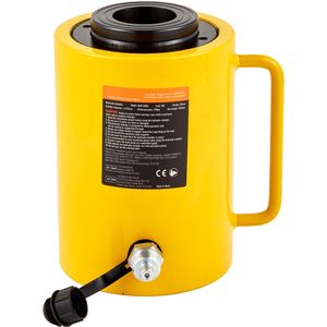 60 Ton Holle Hydraulische Cilinderkrik – Enkelwerkend – 5 cm Hefhoogte – Voor Monteurs en Fabrikanten – Met Snelkoppeling