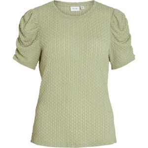 VILA VIANINE S/S PUFF SLEEVE TOP - NOOS Dames T-shirt - Maat L