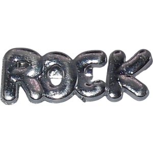 Broche kinderen zilver - rock