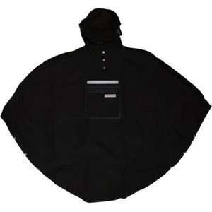 The Peoples - Black Poncho 3.0 - Regenjas - Poncho - In Handige Draagtas
