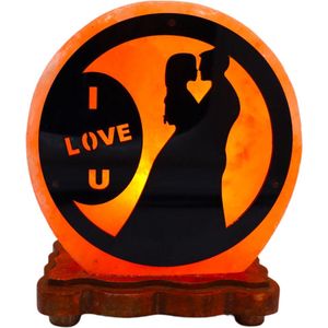 Himalaya Zoutlamp - Liefde, 20x15x22 cm - 4KG - I Love U - Sfeerverlichting - Love -Tafellampen - Valentijnsdag – Valentijn