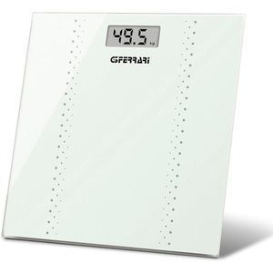 Digitale personenweegschaal 100 g-150 kg gehard glas wit met BMI-functionaliteit