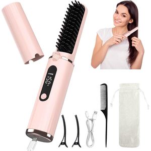 Solacis Draadloze stijlborstel - Stijlborstel - Elektrische haarborstel - Draadloze fohn - Draadloze haarborstel - Must have voor uw haar!