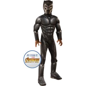Rubies - Black Panther Kostuum - Black Panther Kostuum Jongen - Zwart - Maat 104 - Carnavalskleding - Verkleedkleding