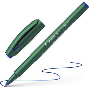 Schneider fibrepen - Topwriter 147 - 0, 6mm - blauw - S-1473