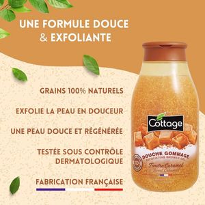 Natuurlijke Douche Scrub met Karamel Geur - Zachte Peeling Korrels - 270 ml