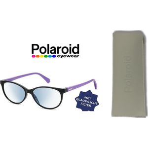 Leesbril Polaroid met blauwlichtfilter PLD0036-Paars/Zwart-+3.00