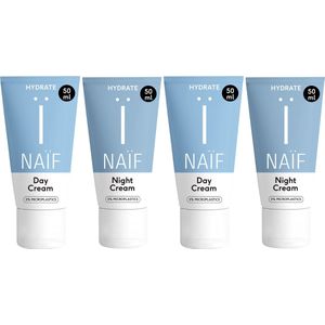 Naïf - Dagcrème & Nachtcrème Voordeelset - Gezichtsverzorging - 4x50ml