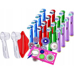 16x Opzetborstels Oral-B Kinderen + Spirograaf & Buizentang