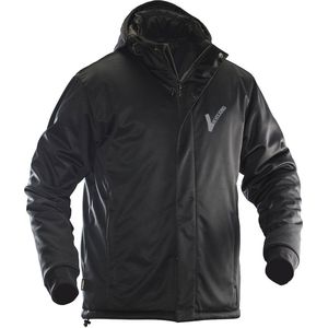 Security / Beveiliging kleding - Jobman - Winter Softshell jas met capuchon - Zwart inclusief Borstlogo (V-tje) en Ruglogo (SECURITY) - Maat XS - VOOR PROFESSIONALS