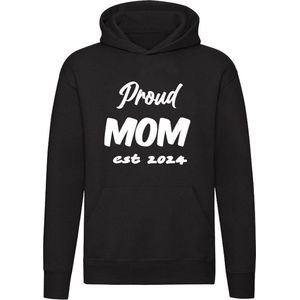 Proud mom Hoodie | zwanger | zwangerschap | in verwachting | baby | mama | vader | kind | bekend maken | Unisex | Trui | Sweater | Capuchon