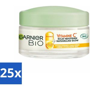 25 x Garnier - Bio - Dagcrème - Vitamine C - Hydraterend - 50 ml - Garnier Bio Dagcrème - Vitamine C - Hydraterende Crème - Huidverzorging - Stralende Huid
