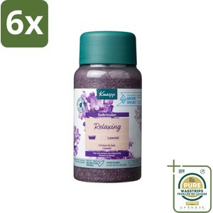 Kneipp - Badzout - Badkristallen - Lavendel - 600 g - Voordeelverpakking - 6 stuks - Ontspannend bad - Thermaal zout