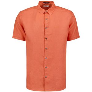 Overhemd korte mouw linnen effen