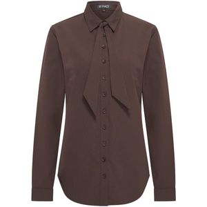 Travel Blouse Bow Espresso 202709