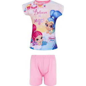 Shimmer-and-Shine Pyjama met korte mouw - roze - Maat 104