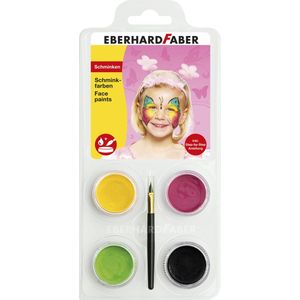 Eberhard Faber schminkset - vlinder - geel,roze,groen,zwart - EF-579022