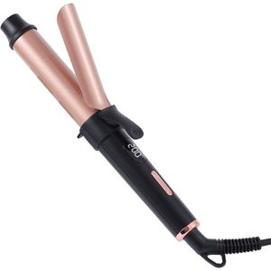 Cuhostki 1 Stuks Reisvriendelijke Compacte Krultang Zwart - Dual Voltage 60 Seconden Verhitting Keramische Coating LED Display Automatische Uitschakeling