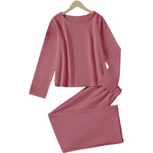 Nivard Linnen Broek Dames - Zomerbroek - Volwassenen - Lange Broek - Pantalon - Strandbroek - Zomer - Ibiza Stijl - Lichtpaars - Maat XXL