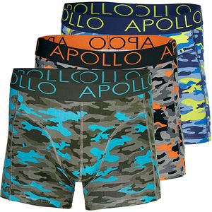 Apollo - Boxershort heren camouflage - 3-Pack - Maat L - Heren boxershort - Ondergoed heren - boxershort multipack - Boxershorts heren