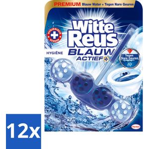 12 x Witte Reus - Blauw Actief Toiletblok - Hygiëne - 1 Toiletblok - Toiletblok - Toilet Schoonmaak - Toilet Reiniging - Blauwe Water - Frisse Geur