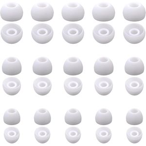 Pack van 30 Siliconen Vervangende Oordoppen - Hoofdtelefoon Oorkussens - Zachte Siliconen Oordoppen - Stud Oorbellen - Vervangingen in Maten S/M/L - Hoofdtelefoon Cover Geschikt voor de Meeste Hoofdtelefoons