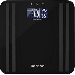 Weegschaal - Personenweegschaal tot 180 kg voor lichaamsanalyse met lichaamsvet-water-spiermassa-botgewichtindicatie