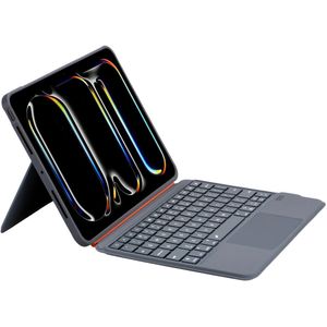 Case2go - Bluetooth Tablettoetsenbord geschikt voor Apple iPad Air 11 (2024/2025) / iPad Pro 11 (2018/2020/2021/2022) - 11 Inch - Oplaadbaar - USB-C - Touchpad - Magnetisch toetsenbord - Grijs