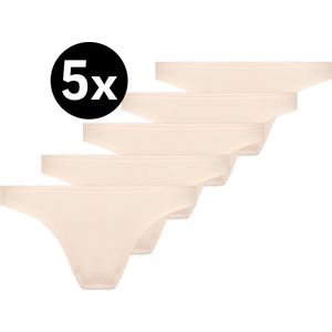 Smilodox Smilodox Women String Slip Felisha 5er Pack Tanga - gevormd onder broek met normale tailleband - merk onderbroek multi -package onzichtbaar met naadloze graden ademend en handig