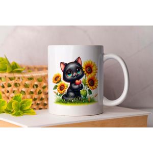 Mok Boris - Cats - Gift - Cadeau - CatLovers - Meow - KittyLove - Katten - Kattenliefhebbers - Katjesliefde - Prrrfect - Sunflower