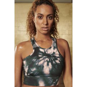 Jessy tanktop tie dye Top - Army Groen/Coral