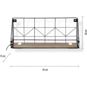 Paul Neuhaus - Wandlamp LED plank L 45 cm bruin zwart