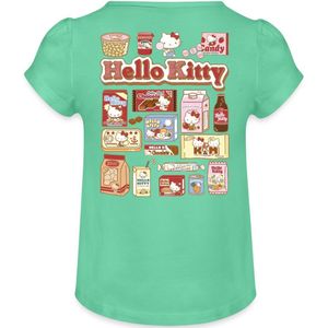 Hello Kitty Snack Collage Meisjes T-Shirt Met Plooien
